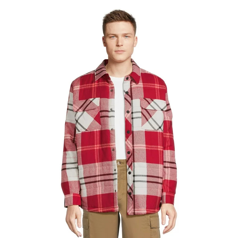 George Men's and Big Men's Plaid Flannel Shacket, Sizes S-3XL | Walmart (US)