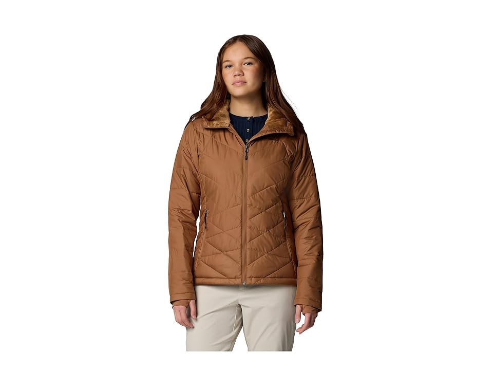 Columbia Heavenly Hooded Jacket Women's Clothing Camel Brown : SM, Fleece/Polyester | Zappos