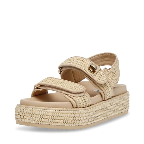 Steve Madden Women's BIGMONA Sandal, Natural Raffia, 9.5 | Amazon (US)