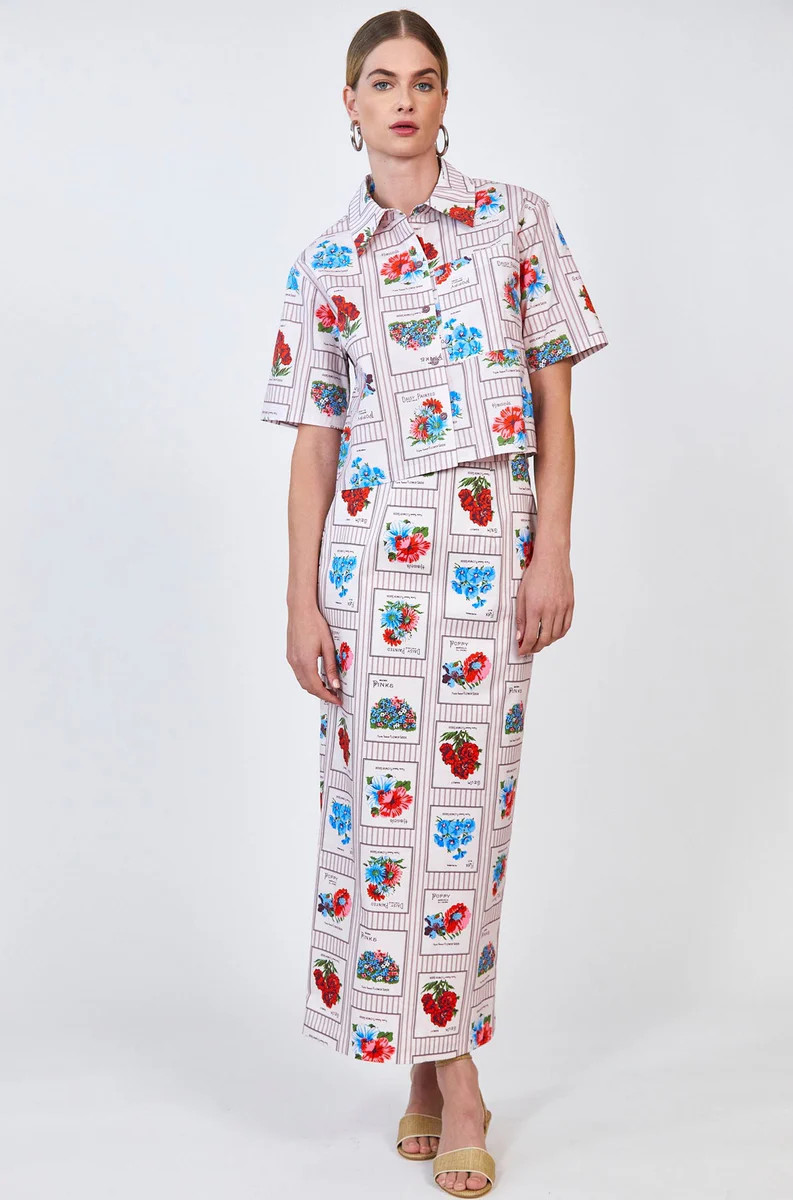 Taylor Skirt | Printed Midi Skirt | Hunter Bell | Hunter Bell