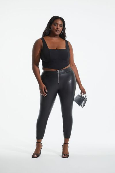 Plus Size Faux Leather Skinny Pants | Forever 21 (US)