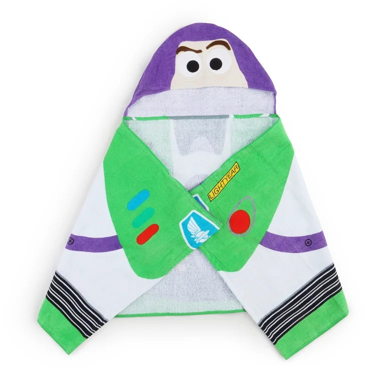 Toy Story Kids Hooded Towel, Buzz Lightyear, Cotton, 22" x 51", Disney | Walmart (US)