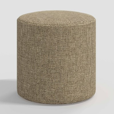 Thalia Drum Ottoman in Textured Linen Linen - Threshold™ | Target