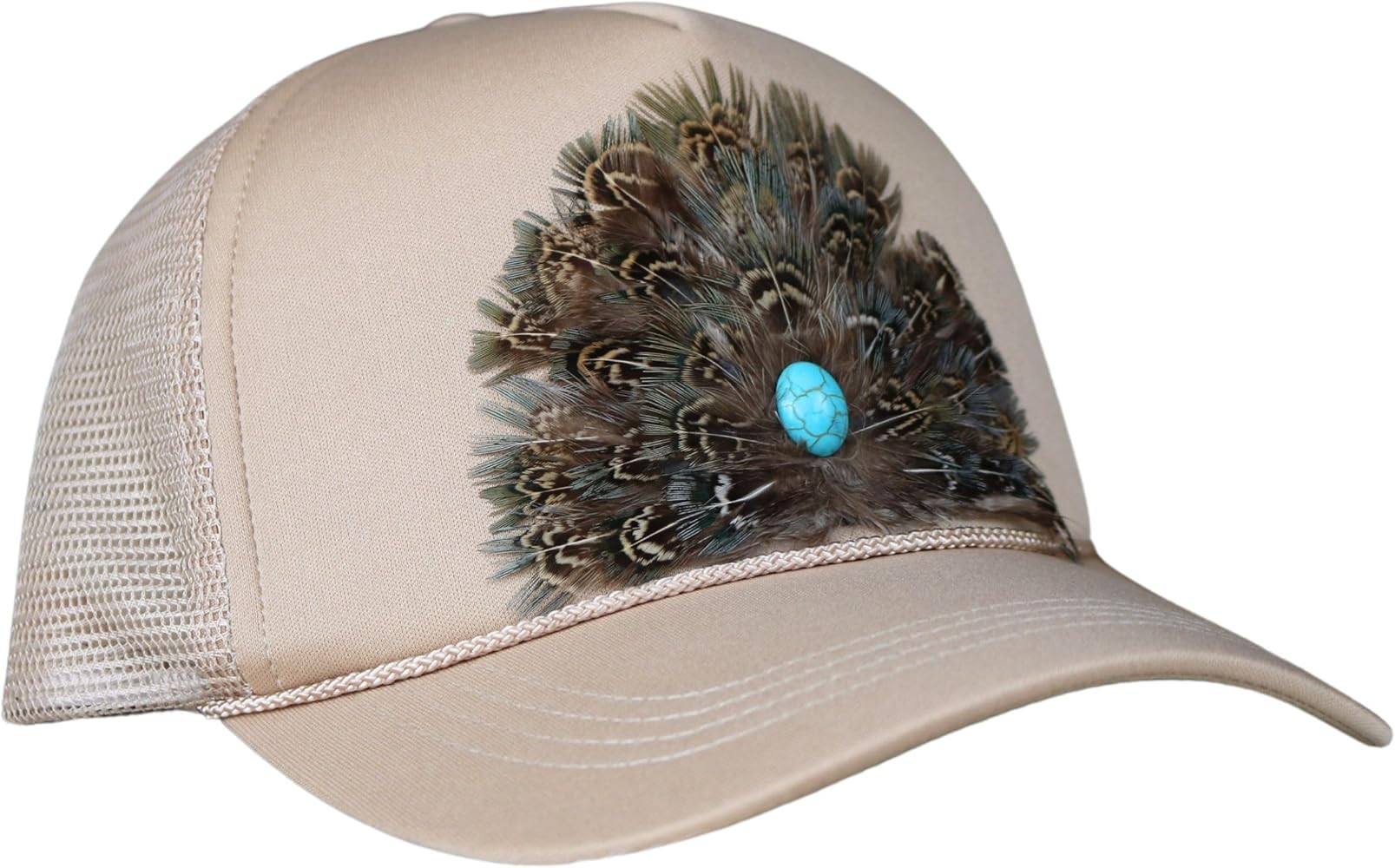 Willow Lane Hat Co. Western Feathered Trucker Cap, Baseball Mesh Snapback | Amazon (US)