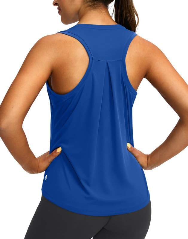 Women's Workout Tops Racerback Athletic Tank Tops Sleeveless Loose Fit Yoga Running Gym Shirts fo... | Amazon (US)