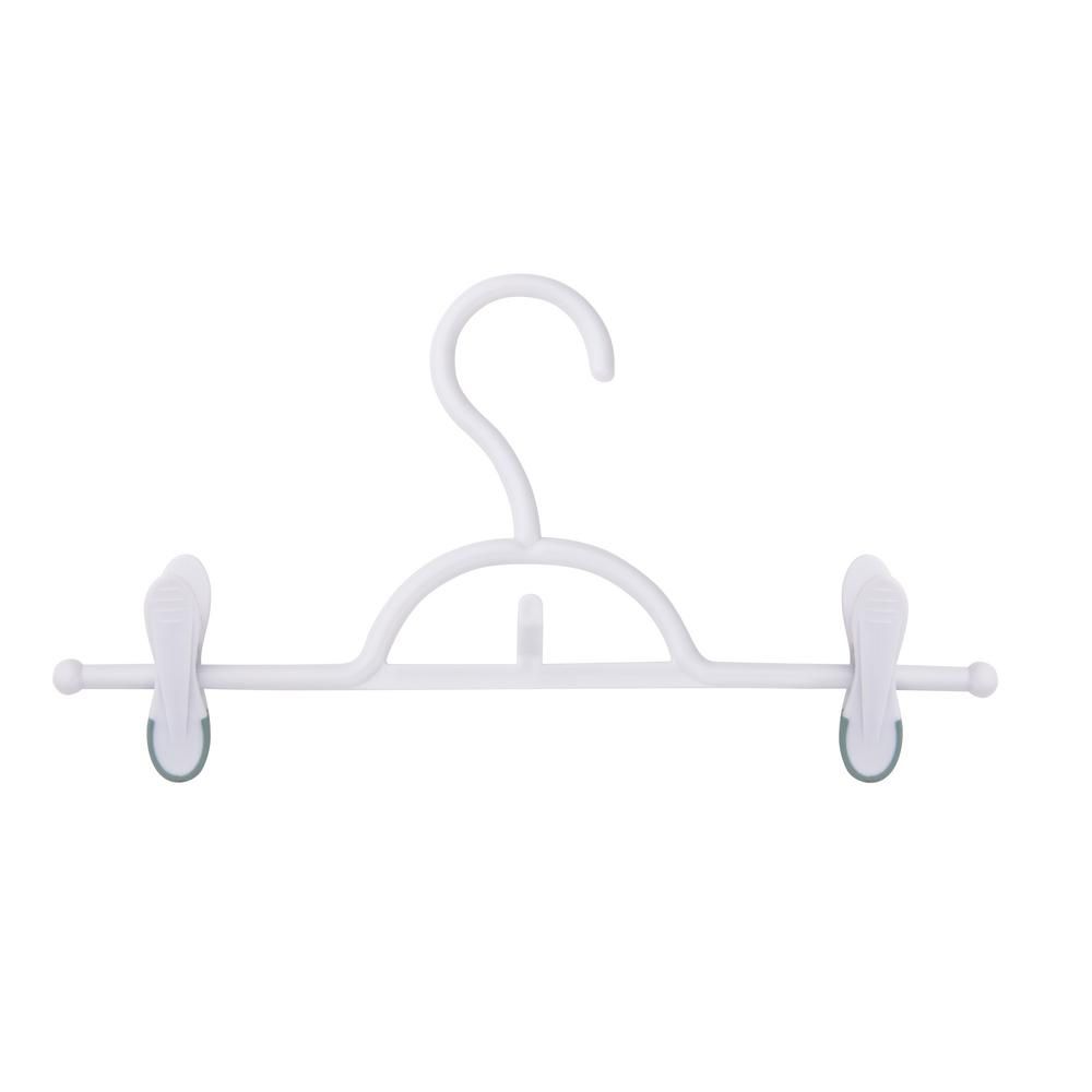 Honey-Can-Do White Plastic Soft-Touch Skirt and Pant Hangers (12-Pack) | The Home Depot