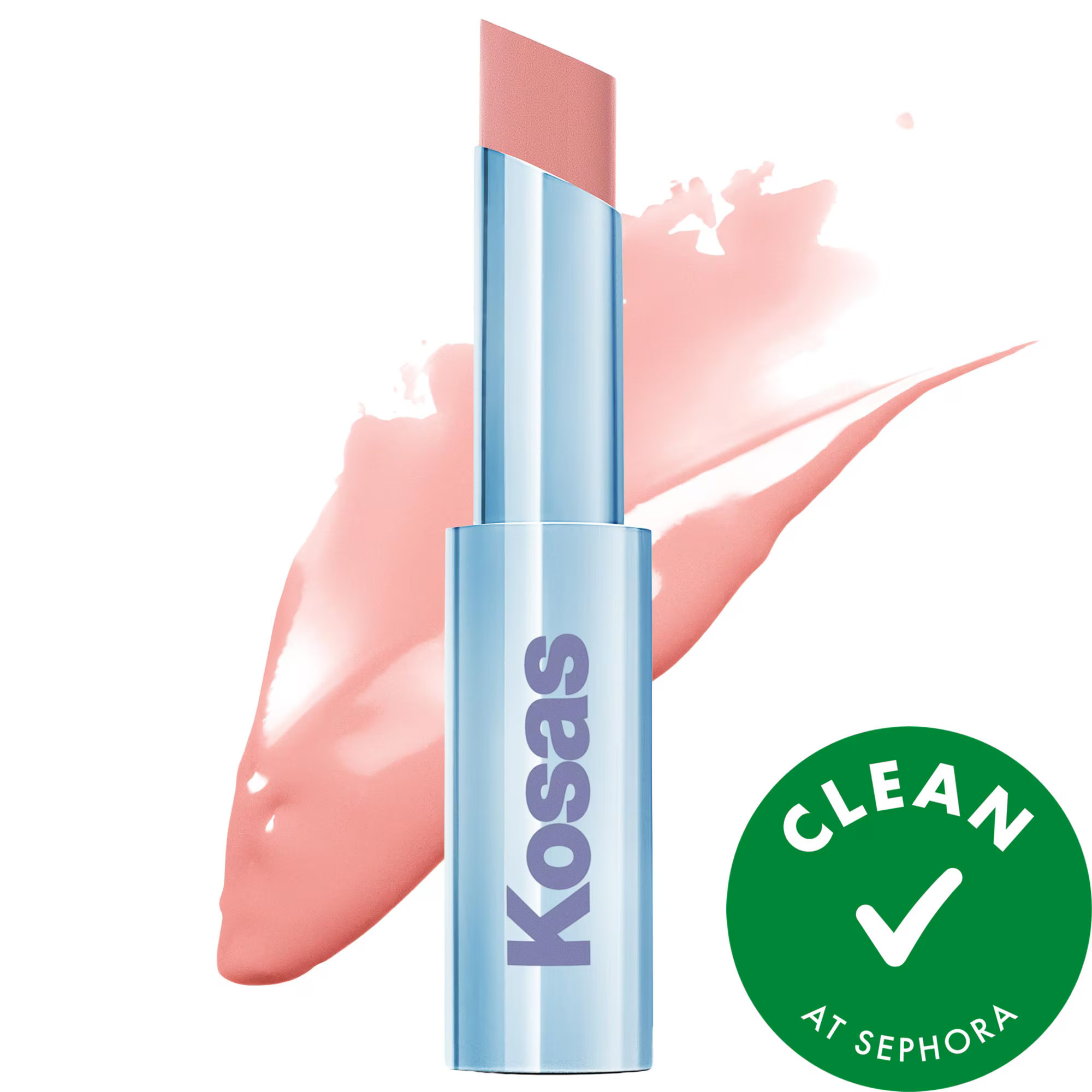 Kosas Wet Stick Moisturizing Shiny Sheer Lipstick with Ceramides Baby Rose 0.10 oz / 3 g | Sephora (US)