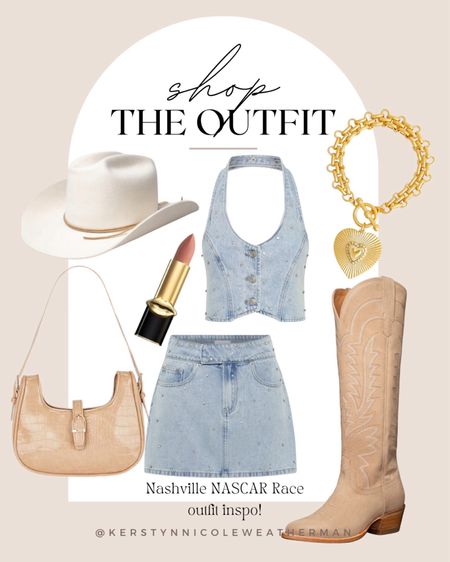 Outfit inspo | Nashville nascar race 
🏁🏎️✨☁️🥂

In love with this denim matching set. Love these JC Rancher boots so much **FOUND ON SALE** Hat is premonition goods and comes in several colors.

Megan Moroney | Meshki | western wear | country concert outfit | western inspired | embellished denim | denim skirt set


Follow my shop @kerstynweatherman on the @shop.LTK app to shop this post and get my exclusive app-only content!

#liketkit #LTKshoecrush #LTKparties #LTKFestival #LTKFestival #LTKstyletip #LTKU
@shop.ltk
https://liketk.it/4EYMb

#LTKU #LTKFestival #LTKGiftGuide