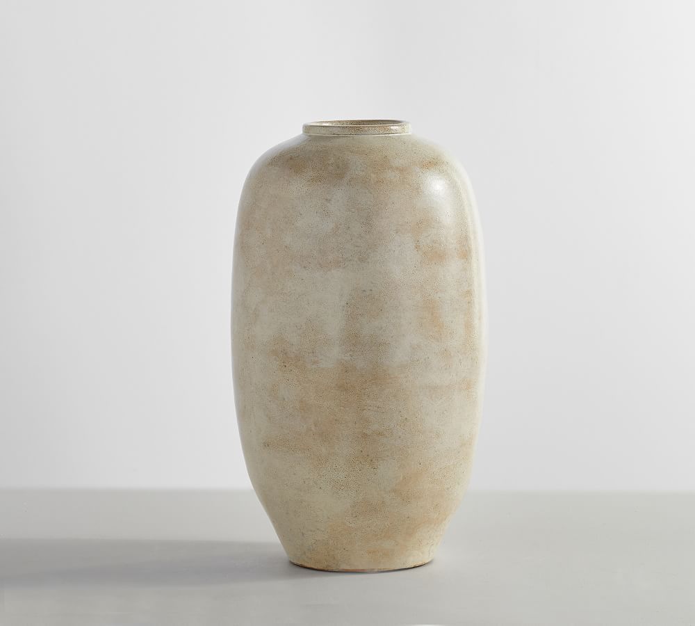 Artisan Vase, Natural - Ribbed | Pottery Barn (US)