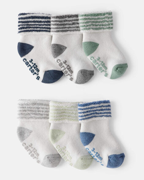 Baby Boy 6-Pack Striped Ankle Socks | Carter's Inc