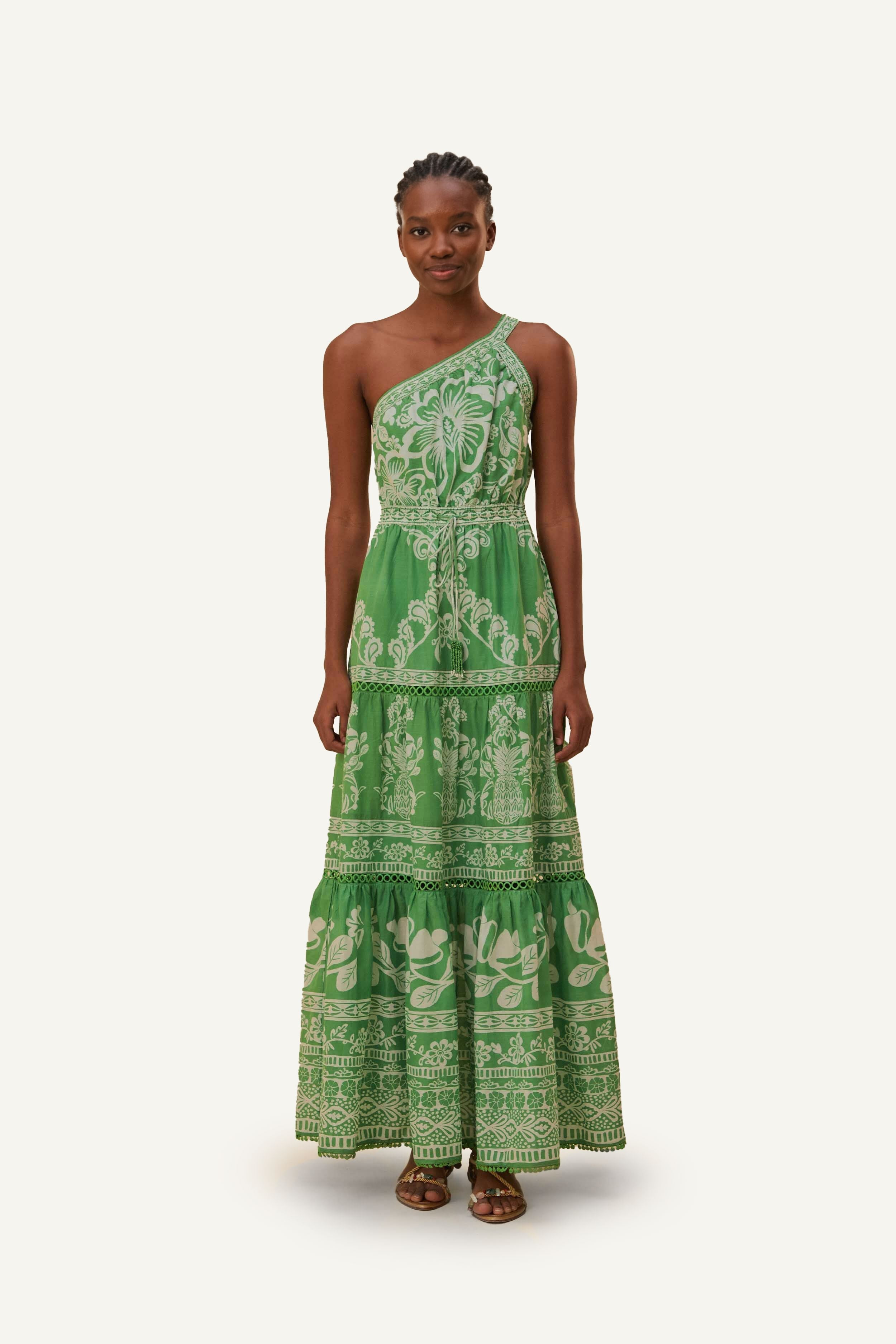 Green Sweet Garden Maxi Dress | FarmRio (US)