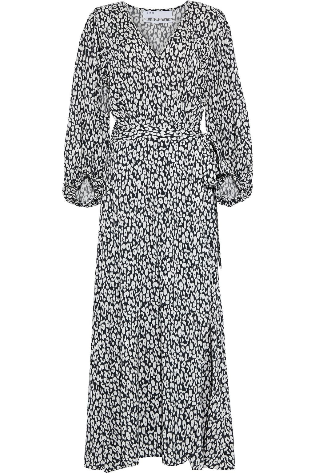 Zanaka leopard-print jersey maxi wrap dress | The Outnet (US and CA)