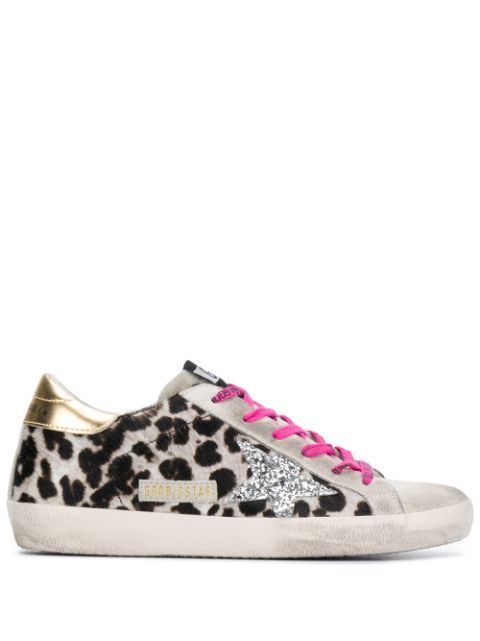 leopard print lace-up trainers | Farfetch (US)