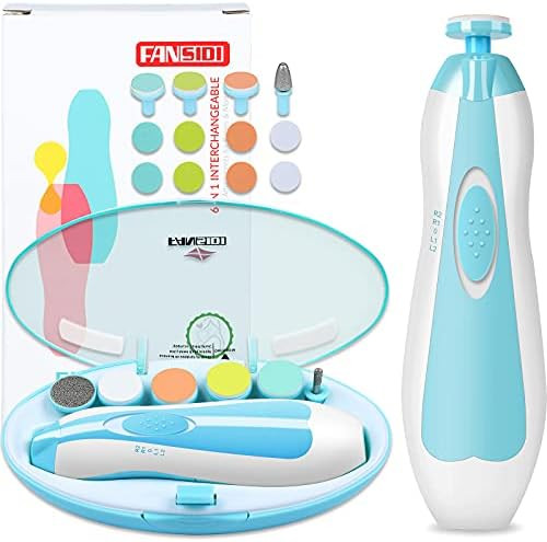 Baby Nail Trimmer Electric, FANSIDI Baby Nail Clippers Safe Baby Nail File Kit with Extra 12 Repl... | Amazon (US)