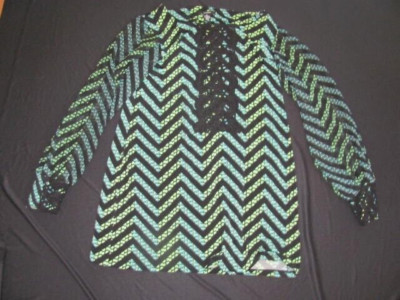 Alfani Green Black Lace Front & Cuff Pullover Stretchy  Blouse Women's S (Z11) | eBay | eBay US
