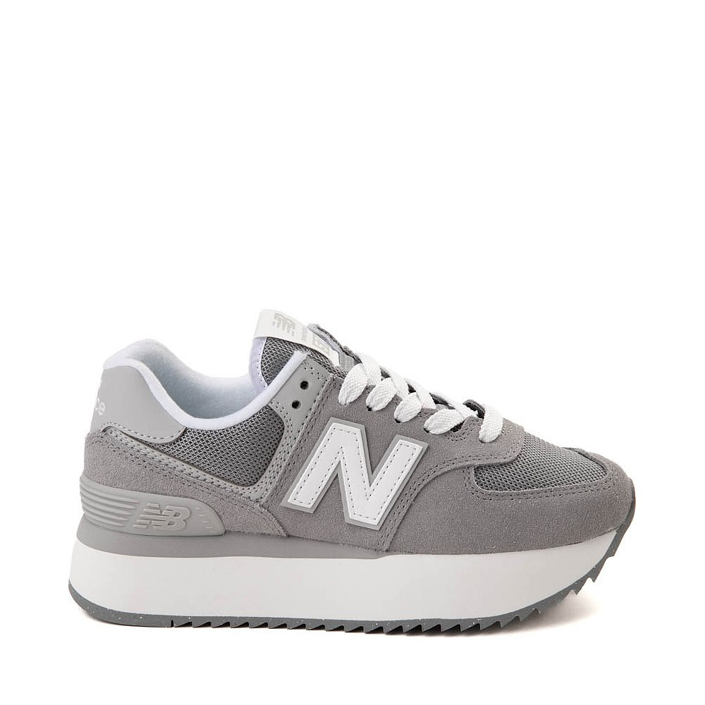 Womens New Balance 574+ Athletic Shoe - Shadow Grey / Raincloud | Journeys