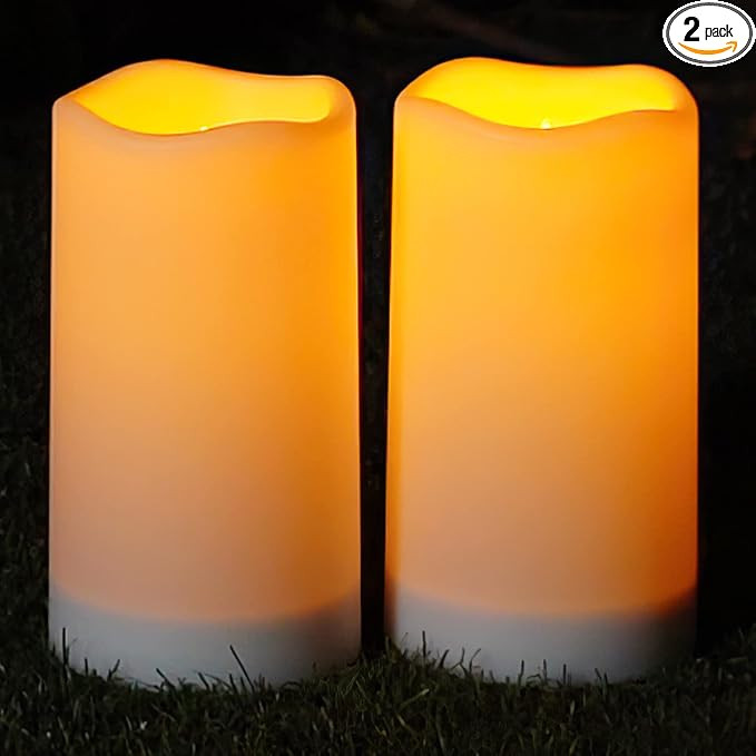 Homemory Solar Candles Outdoor Waterproof, Rechargeable Candles, Solar Powered Flameless Candles ... | Amazon (US)