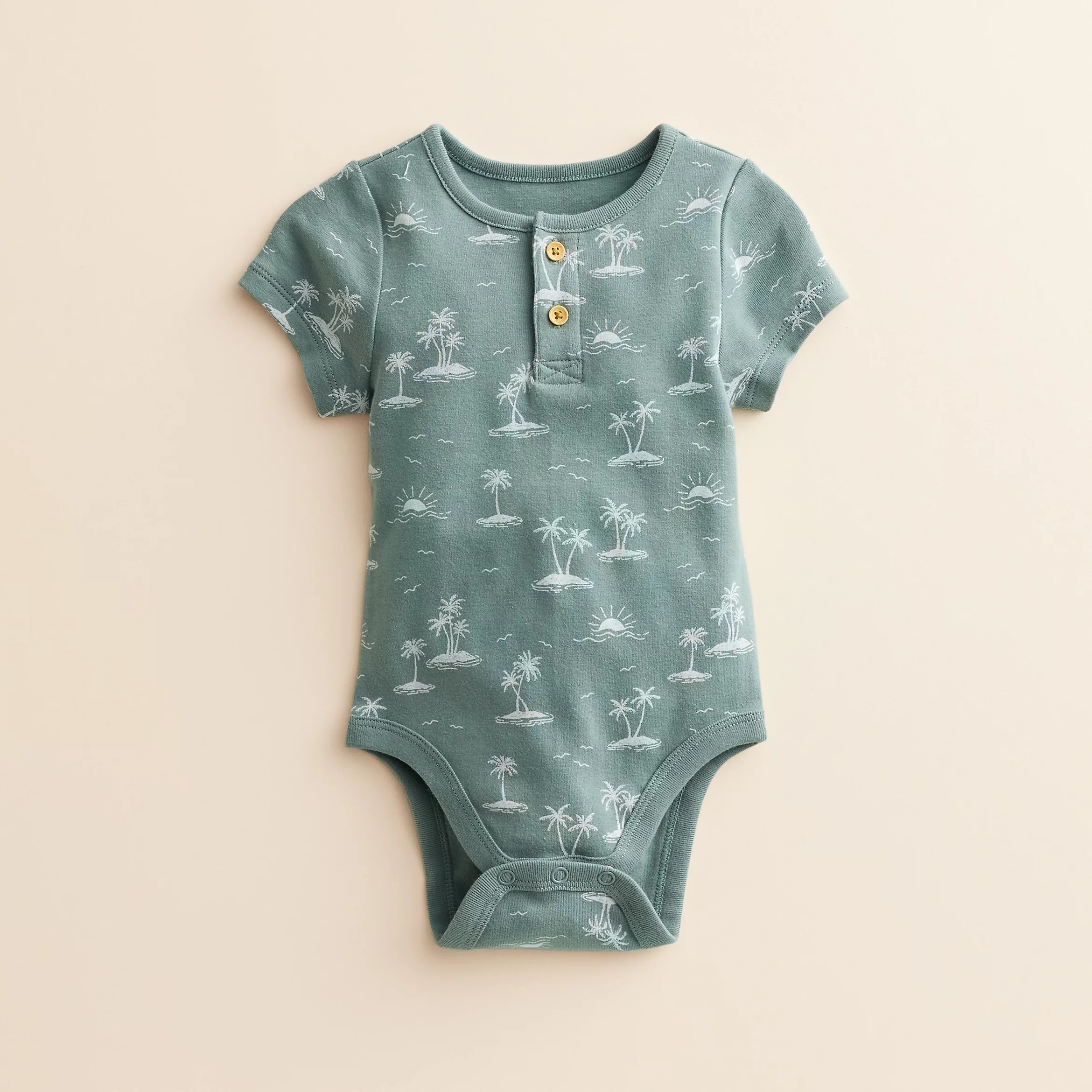 Baby Little Co. by Lauren Conrad Organic Short-Sleeve Henley Bodysuit | Kohl's