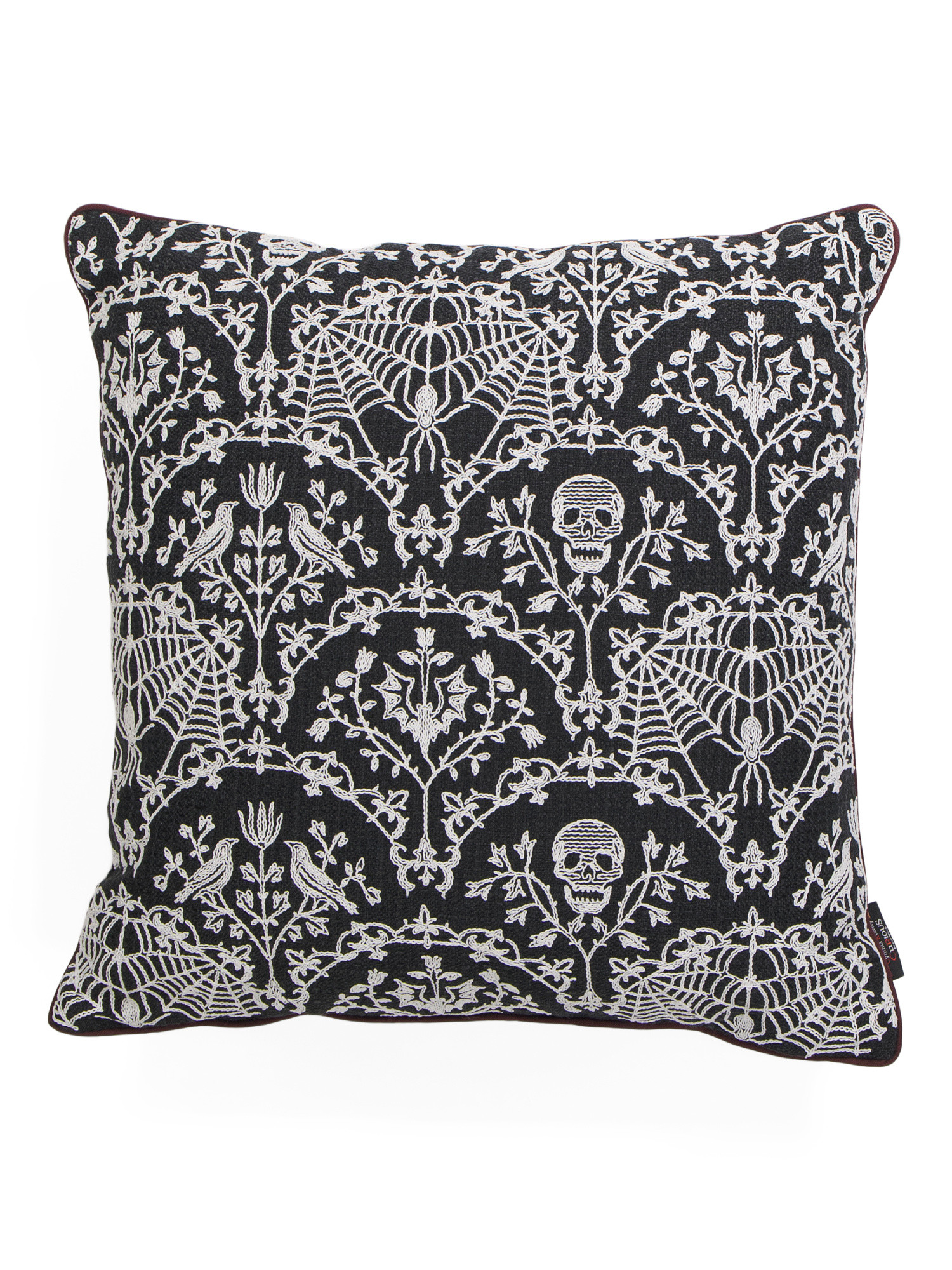 20x20 Linework Skull Pillow | TJ Maxx