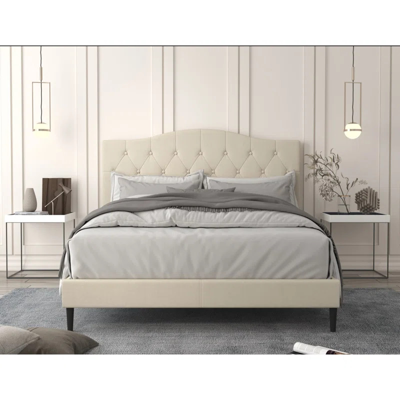 Arney Tufted Upholstered Low Profile Platform Bed | Wayfair North America