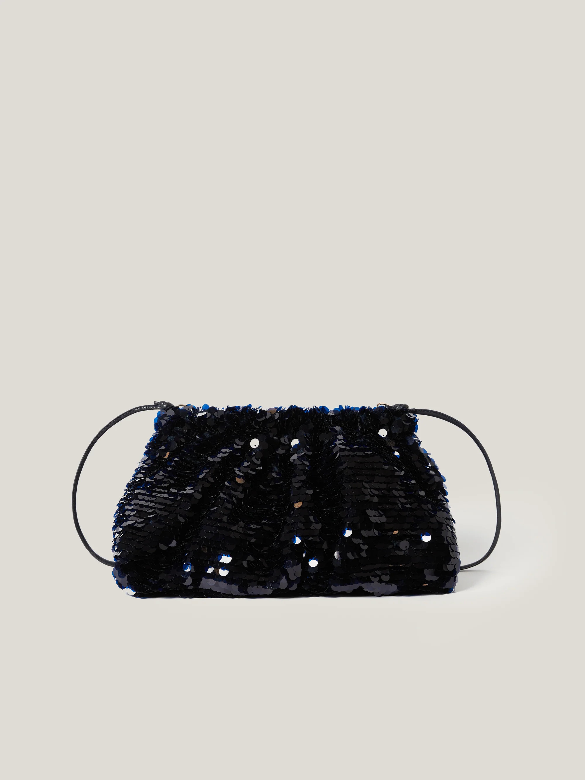 Oversized Sequin Clutch | Navy | Jigsaw (UK)