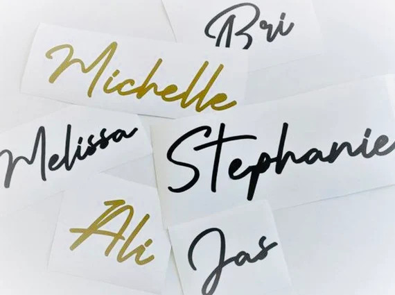 Vinyl Name Decals | Custom Stickers | Personalized Name Stickers | Vinyl Decals | Tumbler Names |... | Etsy (CAD)
