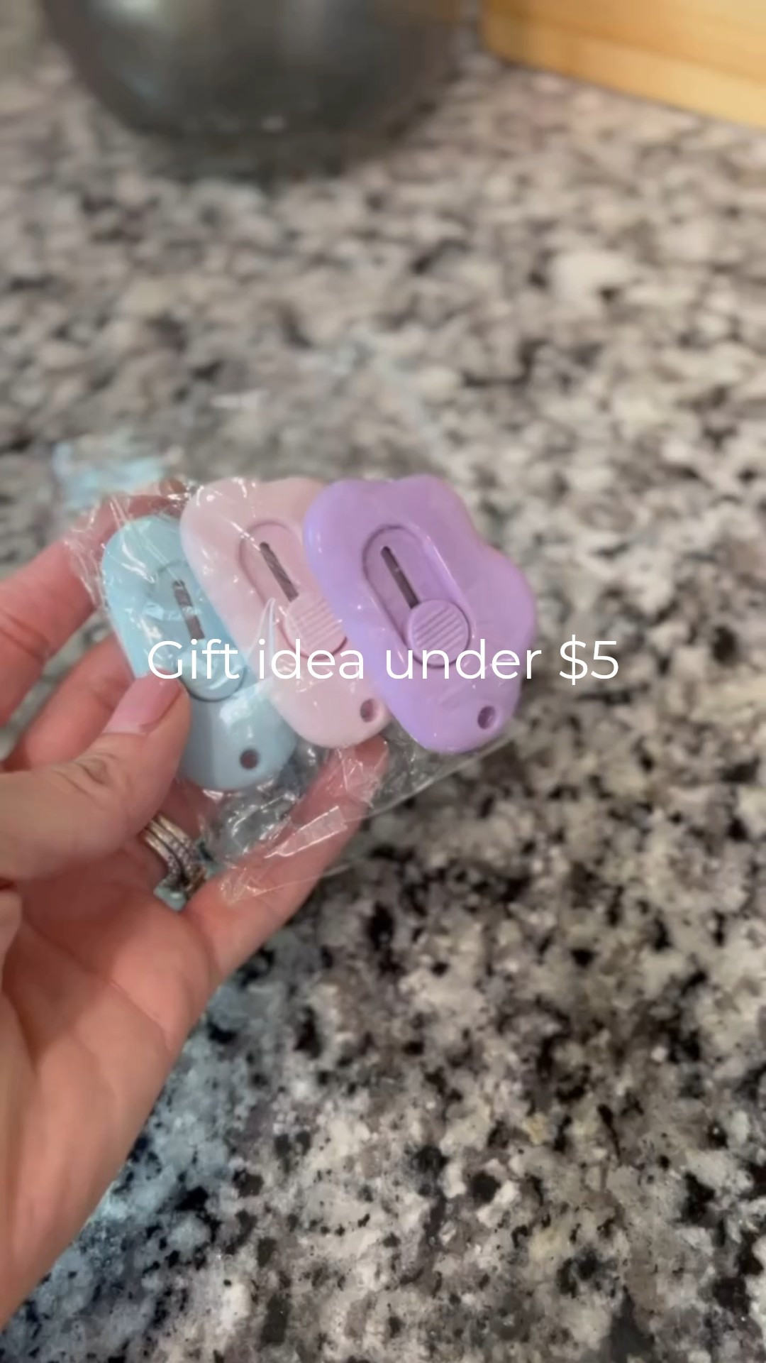 ✨ Holiday Must-Have Under $5! ✨
These adorable cloud-shaped box cutters are the ultimate tiny tool for opening packages, mail, Amazon boxes, and holiday gifts. The retractable blade, pastel colors, and keychain-friendly size make them both cute and super functional.

Perfect to gift teachers, coworkers, stocking stuffers, or keep one in your purse while tackling all that holiday shopping and gift wrapping. 🎁💌

#LTKHome #LTKSaleAlert #LTKGiftGuide