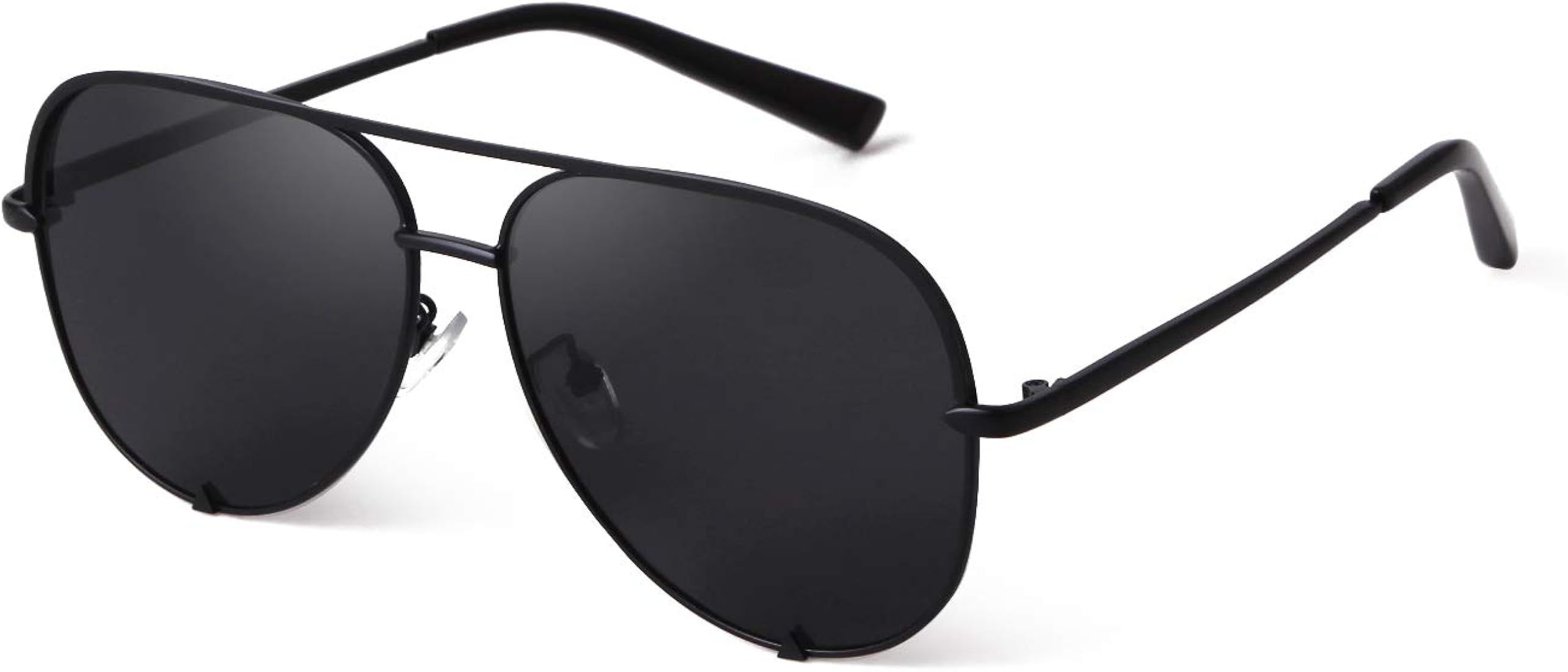 SORVINO Black Aviator Sunglasses for Women Men Trendy Oversized Bulk Mirrored Shade Sun Glasses U... | Amazon (US)
