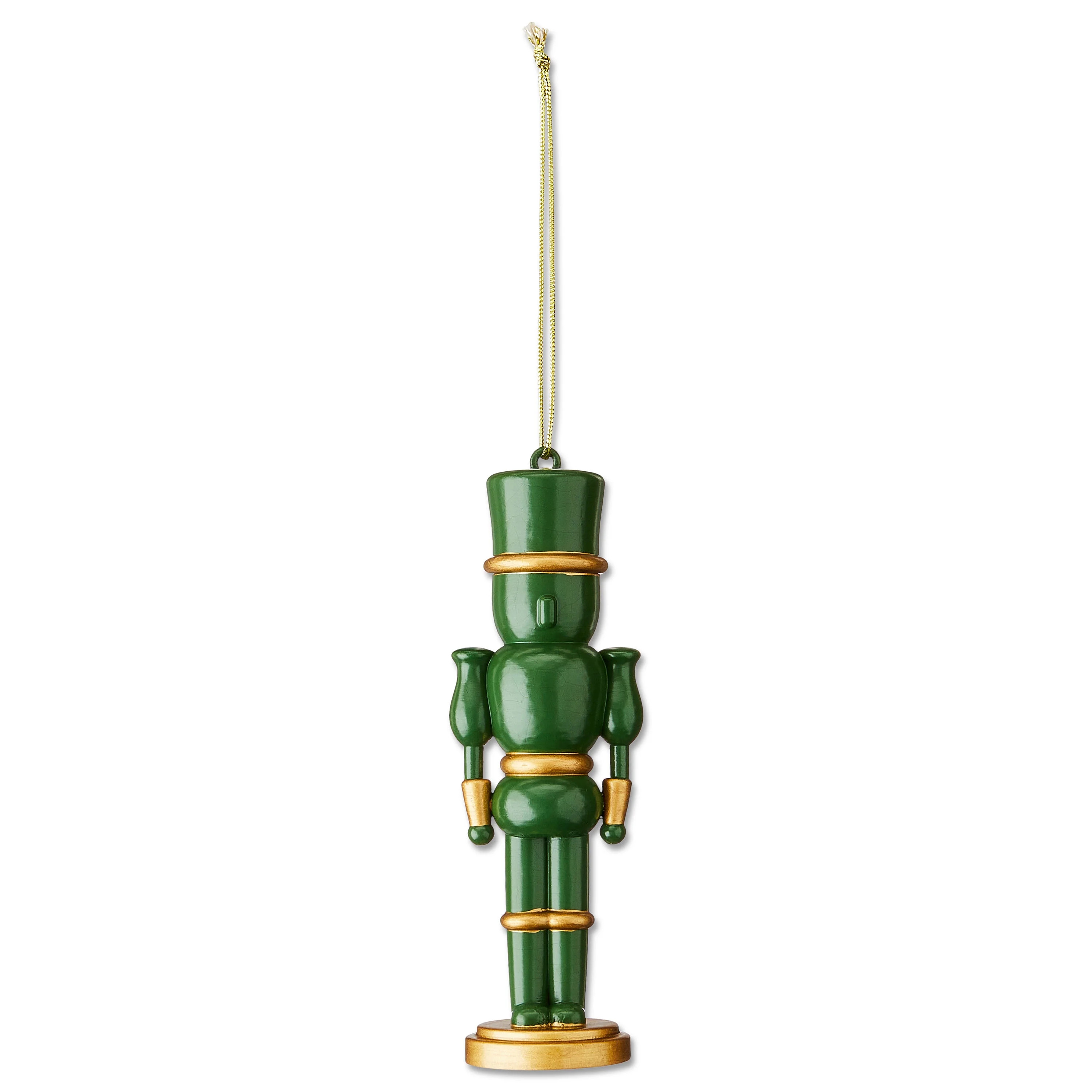 Green and Gold Nutcracker Christmas Ornament, 6", by Holiday Time | Walmart (US)