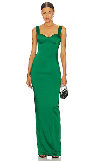 x REVOLVE Palmela Dress in Emerald Green Fall Maxi Dress Fall Winter Maxi Dress Winter Gown | Revolve Clothing (Global)