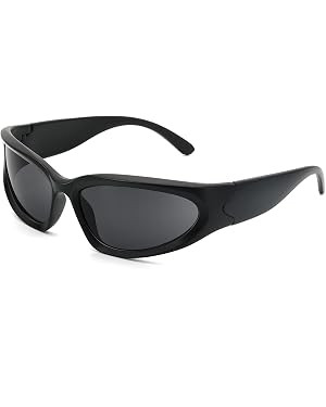 LIKSMU Wrap Around Street Fashion Sunglasses for Women Men Swift Oval Trendy Y2K Shades | Amazon (US)