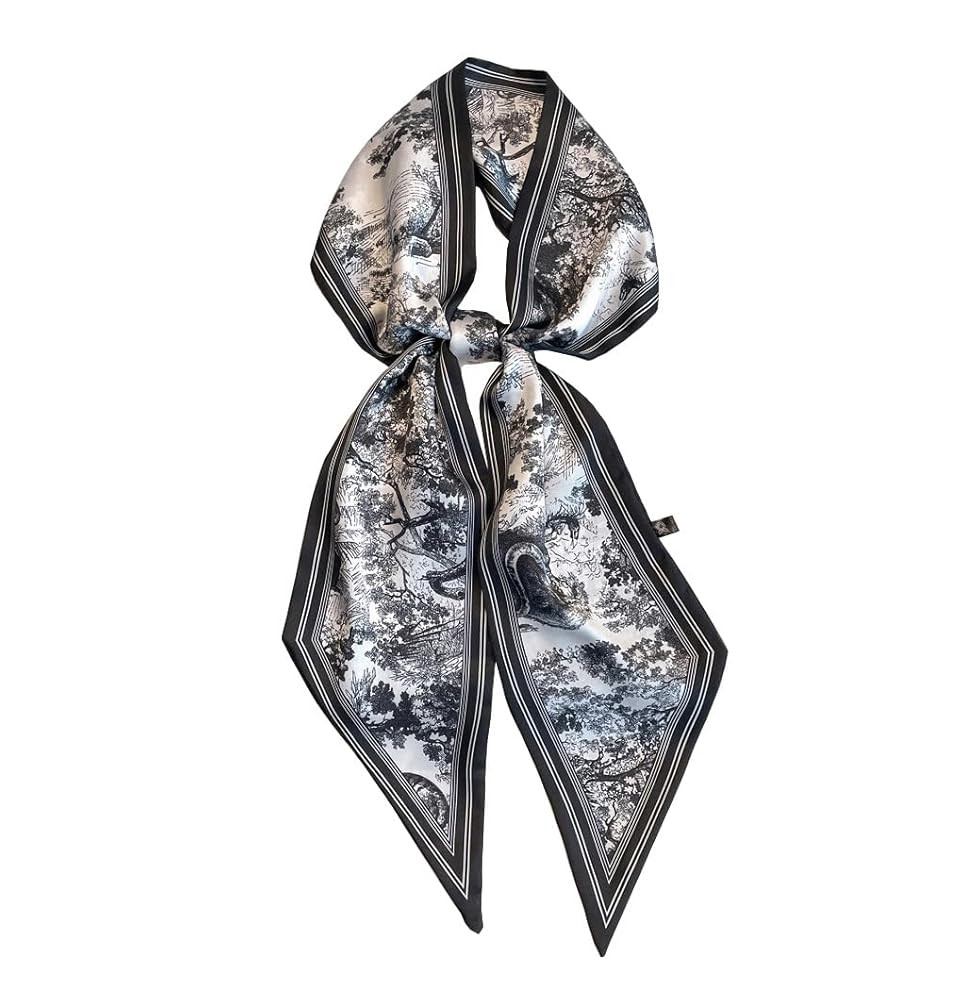 JERLA Mulberry Silk Like Head Scarf Hair band Ribbon Women's Fashion Neck Satin Scarfs for Bag Ha... | Amazon (US)