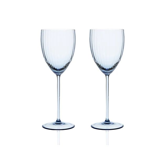 Laguna Blue White Wine Glasses | Cailini Coastal