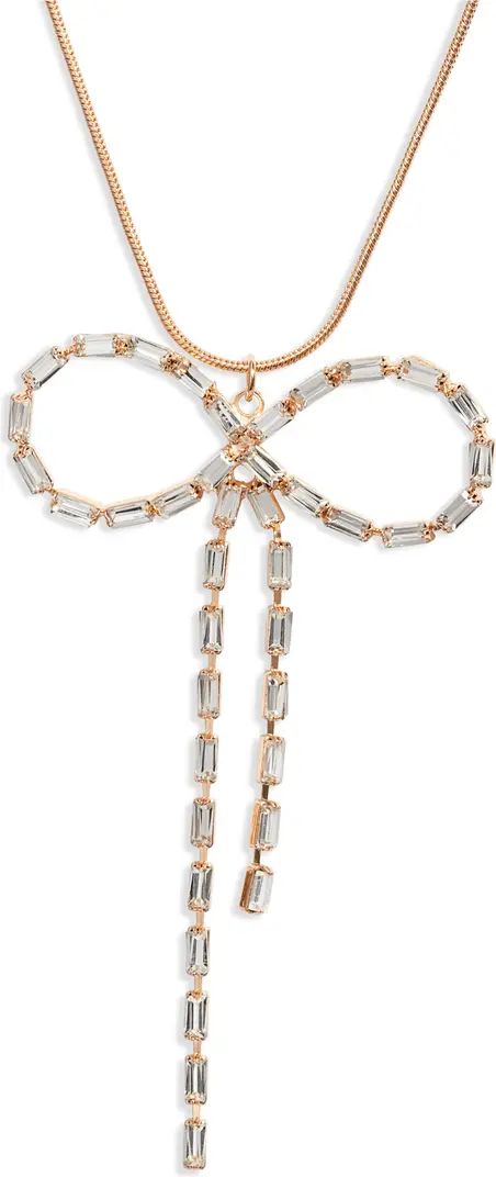 Crystal Bow Pendant Necklace | Nordstrom