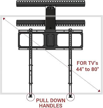 MantelMount- MM340 Above Fireplace Pull Down TV Mount- Televisions 44" to 80" Up to 90 lbs - Safe... | Amazon (US)