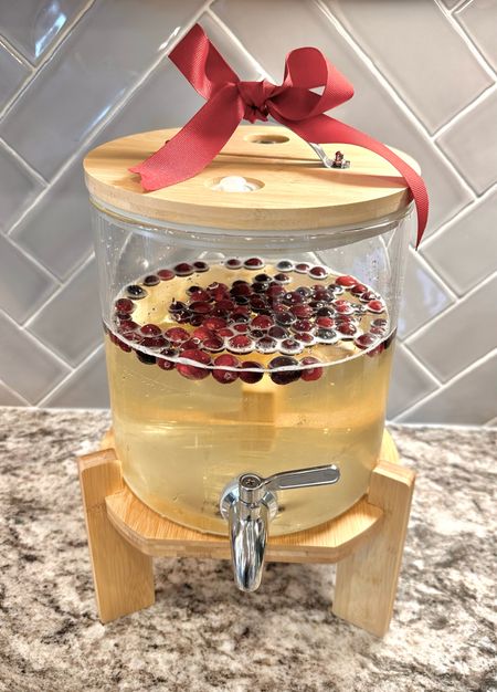 White Cranberry Christmas Sangria! This drink dispenser is so pretty& I added a bow to make it more festive! 

#LTKSeasonal #LTKHoliday #LTKparties