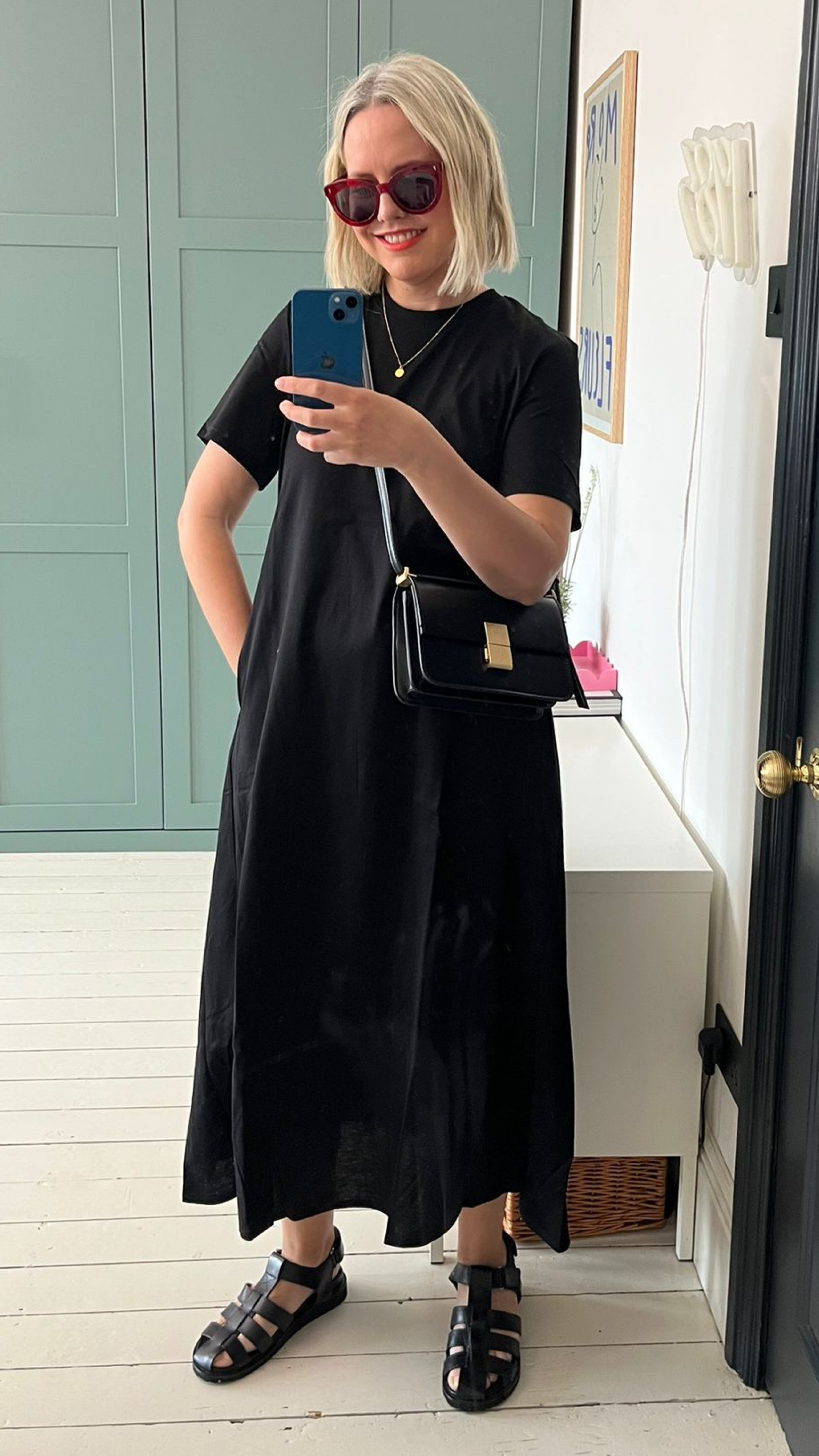 Long Dress, UNIQLO, Cross Body Bag, Marks&Spencer, Fisherman Cage Sandals, John Lewis, Red Sunglasses, Necklace, Missoma

#LTKstyletip #LTKSeasonal #LTKeurope