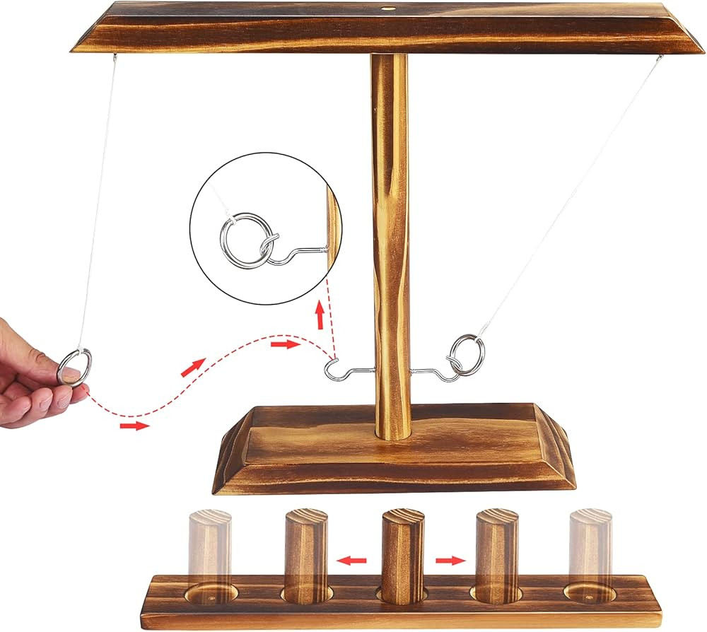 Bestdon Ring Toss Games for Adults, Fast-Paced Interactive Toss Games with Shot Ladder Bundle, Ou... | Amazon (US)