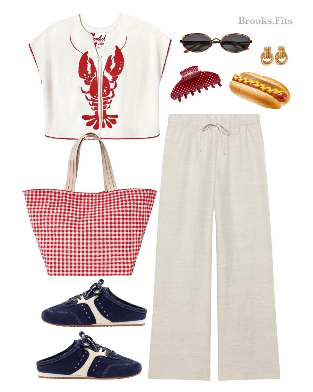 4th of July outfit idea (sunglasses - VEHLA, Top - Tombolo Company) 