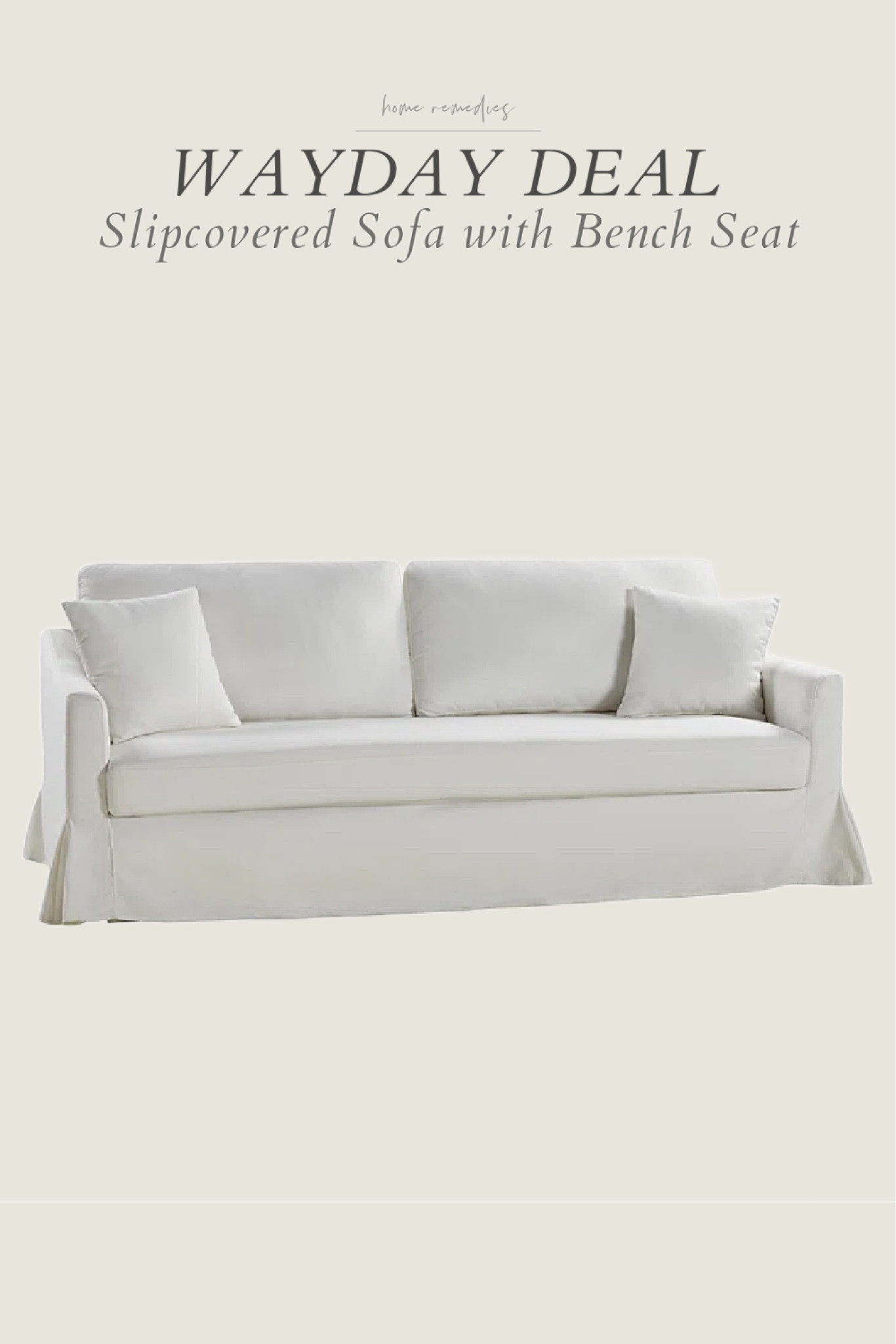 
Run! This beautiful slipcovered sofa is just $469 during Wayfair Wayday! The reviews are great and the removable slipcover is a huge bonus! living room, dorm room, family room, guest room, home office, den

#LTKStyleTip #LTKSaleAlert #LTKHome