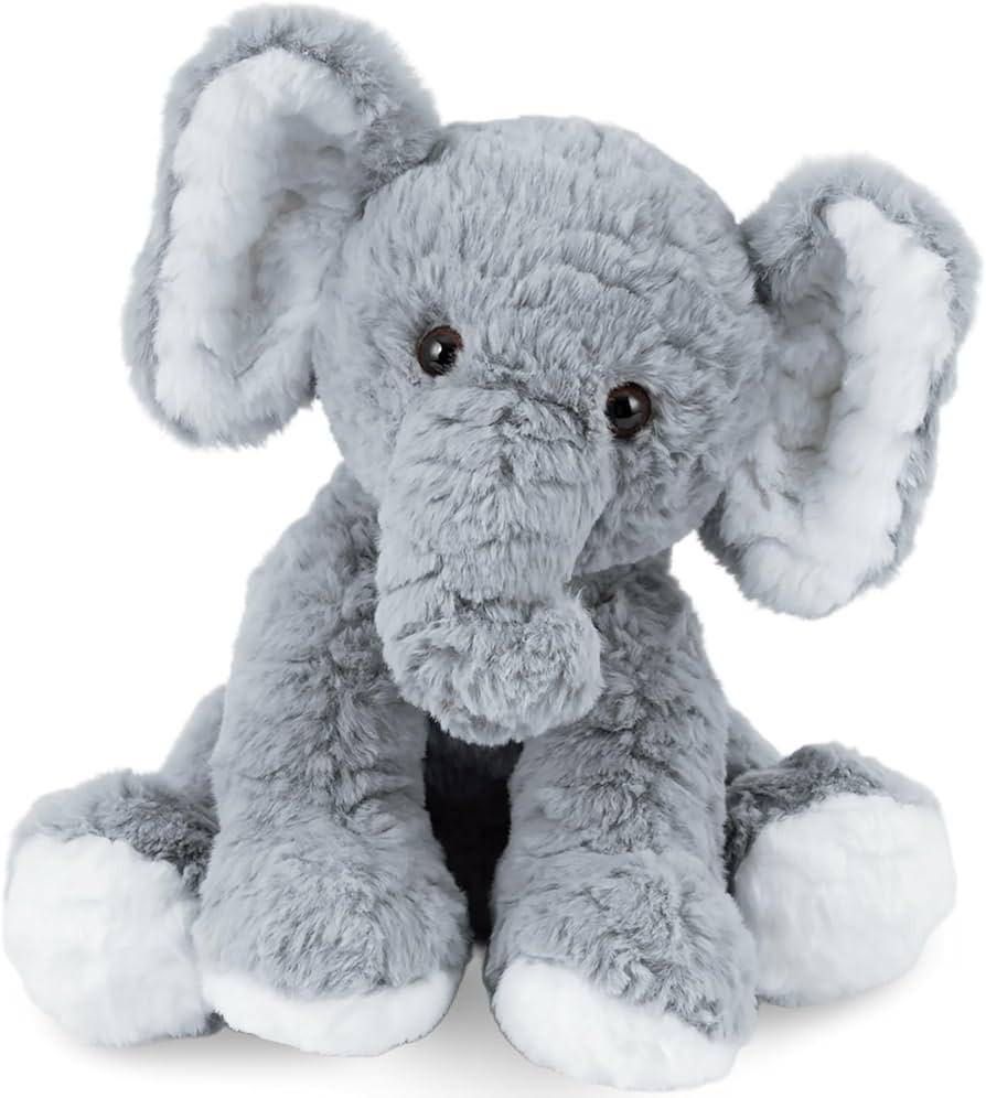 Mikee Fluffie Elephant Stuffed Animals Soft Plush Toy for Girls Boys,12" Grey Soft Huggable Gifts... | Amazon (US)
