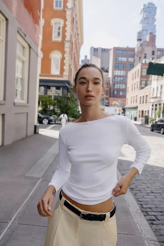 BOAT NECK T-SHIRT | Zara US