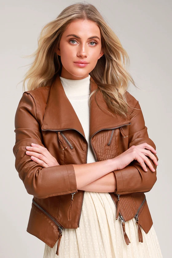 Up on a Tuesday Camel Vegan Leather Jacket | Lulus (US)
