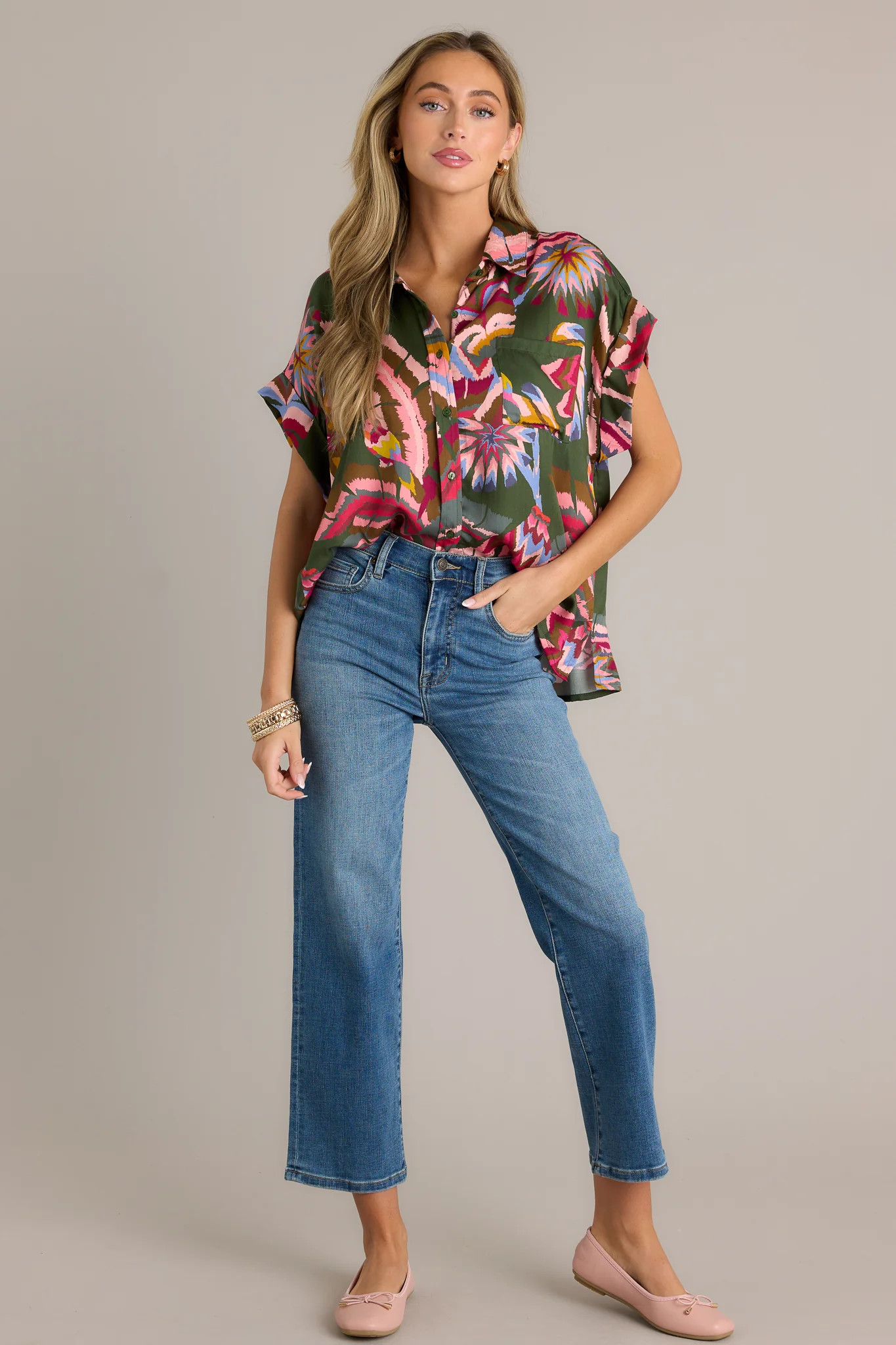 Handled It Dark Wash Straight Leg Jeans | Red Dress