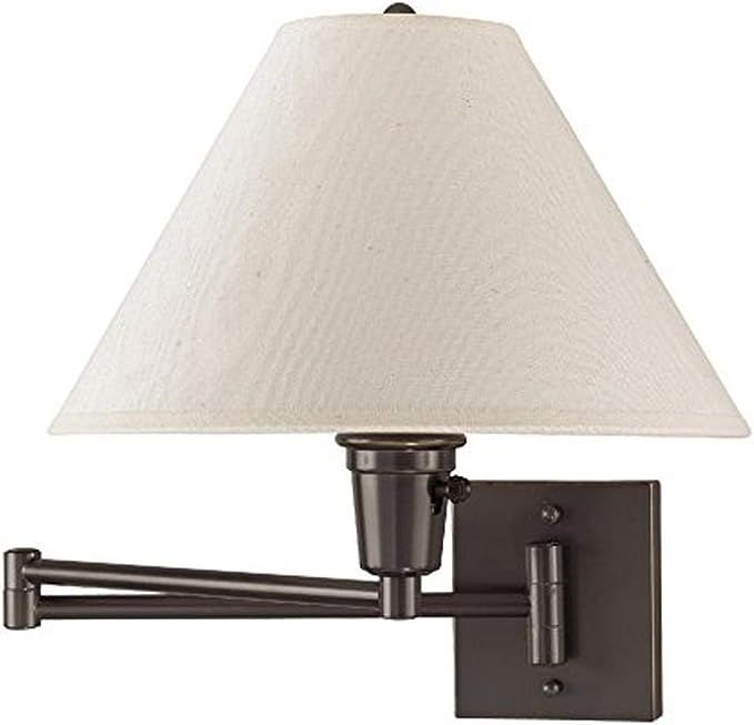 Cal Lighting BO-635-DB Wall Sconce with White Fabric Shades, Dark Bronze Finish | Amazon (US)