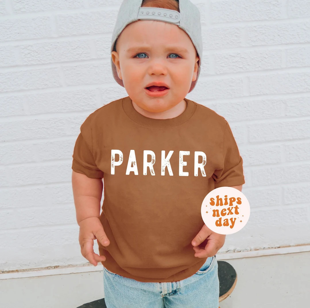 Custom Name Shirt Personalized Name T-shirt Toddler Tee Personalized Toddler Shirt Custom Name Ki... | Etsy (US)