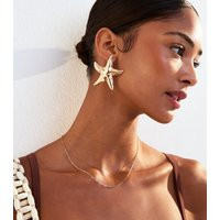 Gold Tone Shiny Oversized Starfish Earrings New Look | New Look (UK)
