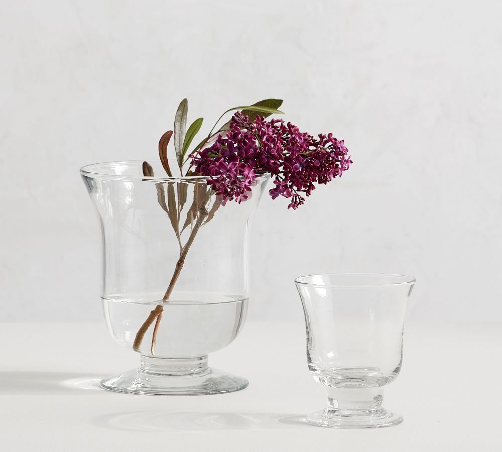 Clear Glass Footed Vase Collection | Pottery Barn (US)