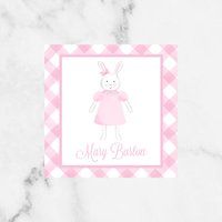 Little Girl Smocked Dress Bunny Enclosure Card | Etsy (US)