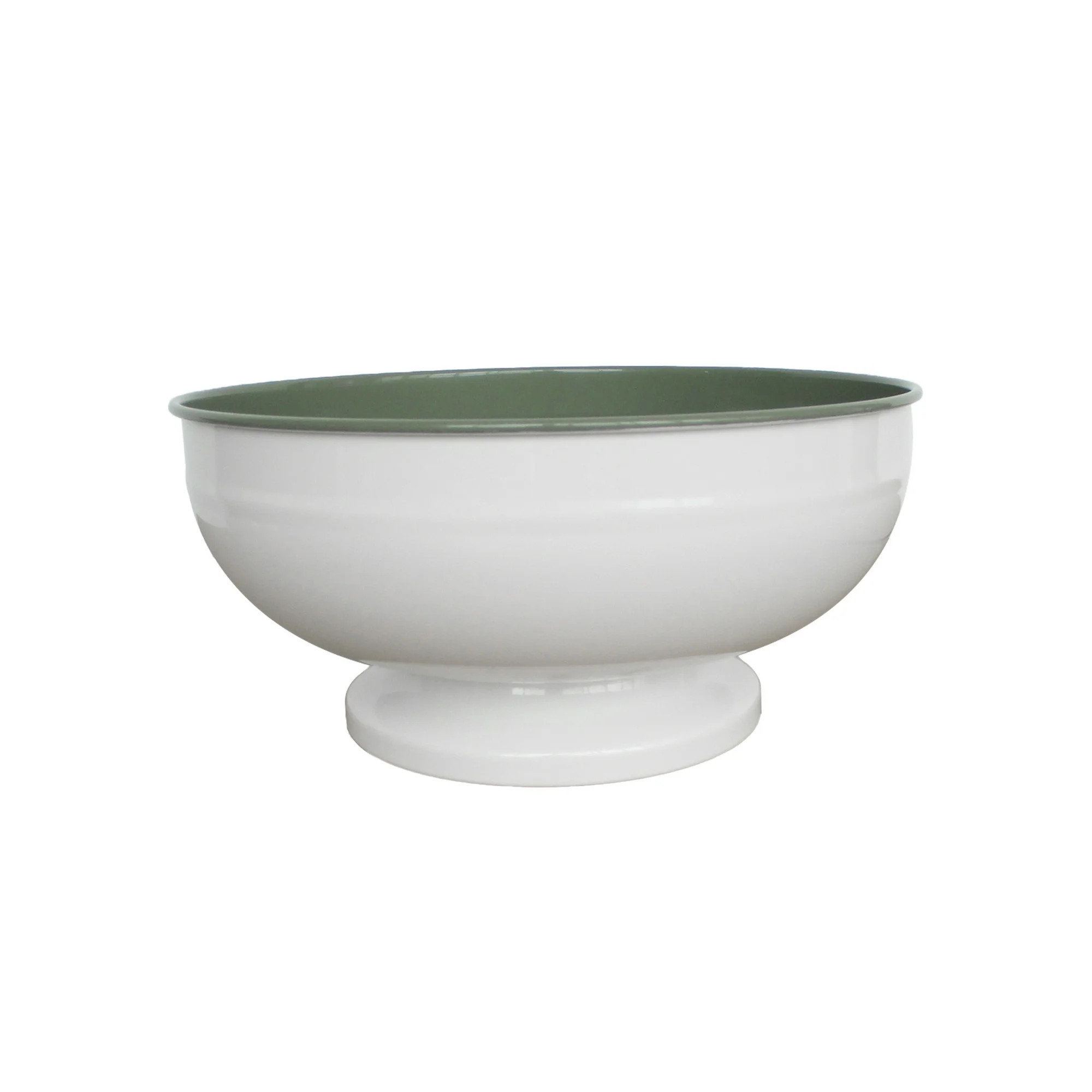 Better Homes & Gardens 2-Tone Steel Footed Bowl - Green | Walmart (US)
